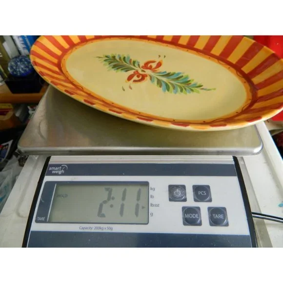 Gail Pittman Southern Living at Home Siena Oval Serving Platter Tray Holiday 14" - Picture 7 of 7